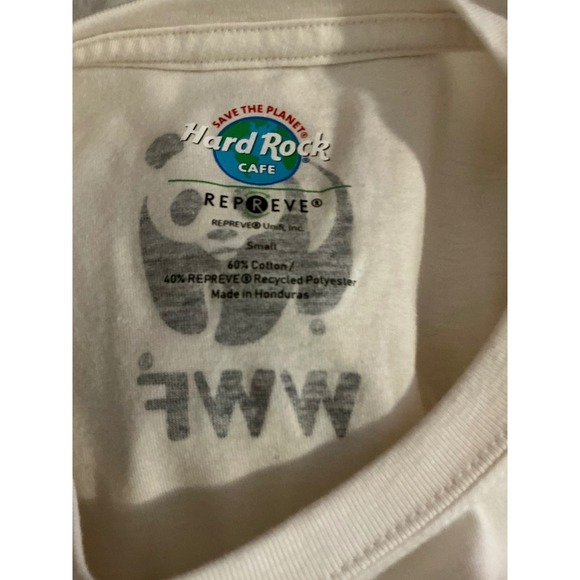 Hard Rock Cafe Save The Planet Shirt Women's M White Graphic Key West New - Picture 5 of 5